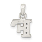 Sterling Silver CZ Letter F Initial Pendant