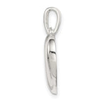 Sterling Silver Polished Heart Pendant