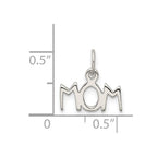 Sterling Silver Polished Mom Charm