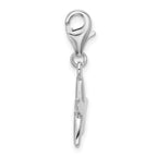 Sterling Silver Rhodium-plated Polished Starfish Charm