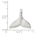 Sterling Silver Whale Tail Slide Pendant