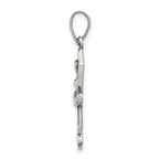 Sterling Silver Antiqued Ballerina Pendant