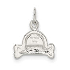 Sterling Silver Enameled I Love My Dog Charm