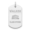 SS/Rhodium-plated Personalized Graduation Dog Tag
