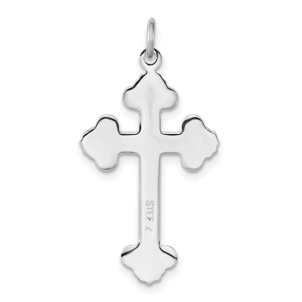 Sterling Silver Black Enamel & Gold-tone Vermeil Cross Pendant