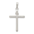 Sterling Silver Polished INRI Cross Pendant