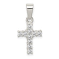 Sterling Silver CZ Cross Pendant