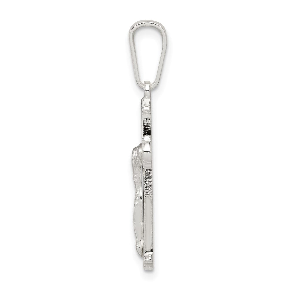Sterling Silver Polished Crucifix Pendant