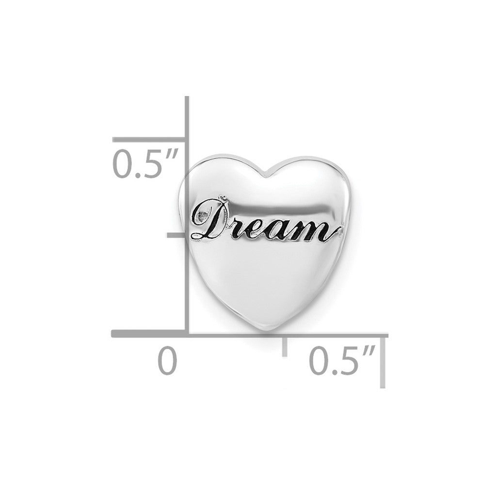 Sterling Silver Enameled Dream Heart Slide Pendant