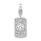 Sterling Silver CZ Peace Charm