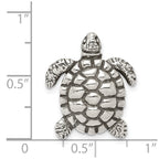 Sterling Silver Antiqued Turtle Charm