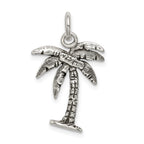 Sterling Silver Antiqued Palm Tree Charm