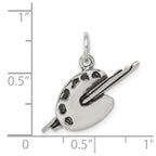 Sterling Silver Antiqued Artist Palette Charm