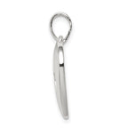 Sterling Silver Polished Heart with Paw Print Pendant