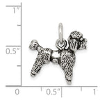 Sterling Silver Antiqued Poodle Charm