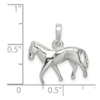Sterling Silver Polished Horse Pendant