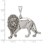 Sterling Silver Antiqued Lion Charm