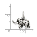 Sterling Silver Antiqued Elephant Charm