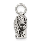 Sterling Silver Antiqued Elephant Charm