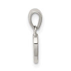Sterling Silver Rhodium-plated Polished Heart Pendant
