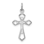 Sterling Silver Platinum-plated & Vermeil Cross Pendant