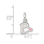 Sterling Silver Letter B with Enamel Pendant