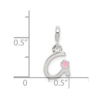 Sterling Silver Letter G with Enamel Pendant