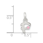Sterling Silver Letter P with Enamel Pendant