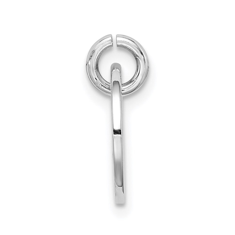 Sterling Silver Rhodium-plated Polished Mad Love Pendant