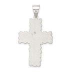 Sterling Silver Polished Outlined Cross Pendant