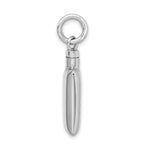 Sterling Silver Rhodium-plated Polished Rectangular Ash Holder Pendant