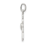 Sterling Silver Polished Angel w/ Heart Charm