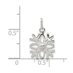Sterling Silver Polished Snowflake Charm