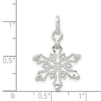 Sterling Silver Polished Snowflake Pendant