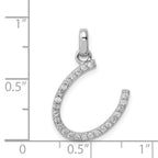 Sterling Silver Rhodium-plated CZ Pendant