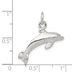 Sterling Silver Polished Dolphin Pendant