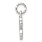 Sterling Silver Polished and Textured Paw Print Charm
