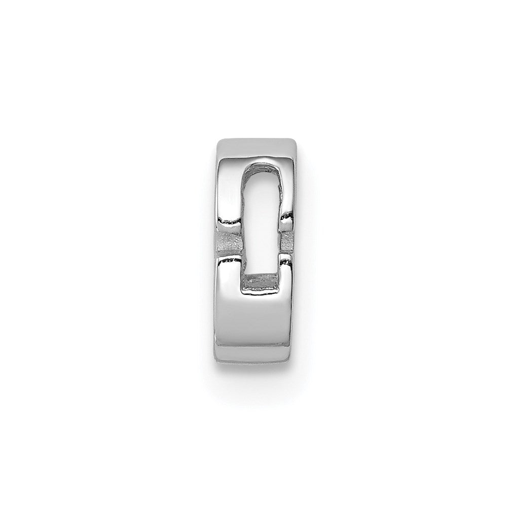 Sterling Silver Rhodium-plated CZ Letter G Initial Slide Charm