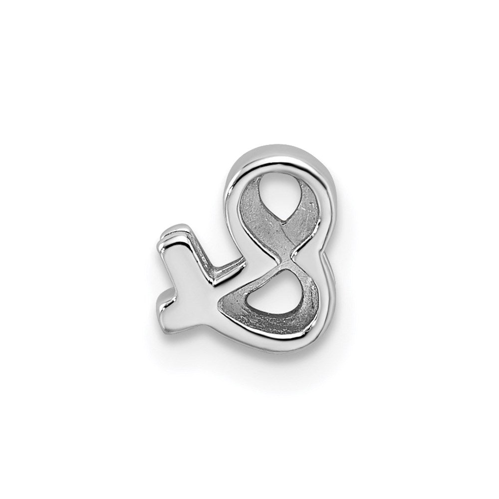 Silver Notes Sterling Silver Rhodium plated Ampersand Slide Charm