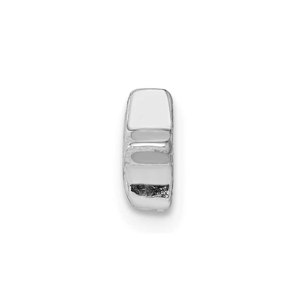Silver Notes Sterling Silver Rhodium plated Star Slide Charm