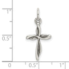 Sterling Silver Antiqued Passion Cross Charm