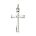 Sterling Silver Polished CZ Cross Pendant