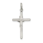 Sterling Silver Polished INRI Crucifix Charm