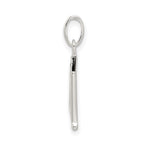 Sterling Silver Polished Glitter Enamel Letter M Initial Charm