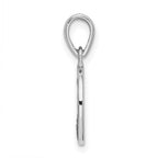 Sterling Silver Rhodium-plated Enamel Glitter Fabric MOM Pendant