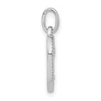 Sterling Silver Rhodium-plated Polished Love Heart Pendant