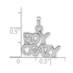 Sterling Silver Rhodium-plated Polished BOY CRAZY Pendant