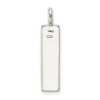 Sterling Silver Polished Enameled BELIEVE Pendant