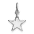 Sterling Silver Rhodium Plated Polished Star Charm