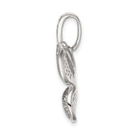 Sterling Silver Rhod-plated Polished Preciosa Crystal Butterfly Pendant